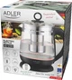 Электрочайник Adler AD 1299 1850-2200Вт/ 1.5л/ стекло/заварник/ установка температуры/ черный - изображение 2