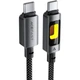 Кабель USB 2.0 Type-C M-M, 1.2 м 60W C21-03, aluminum alloy, color indicator, Чорний Acefast - изображение 1