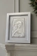 Серебряная икона Матерь Божья с младенцем (код QL 217 1) 44x53 см - изображение 2