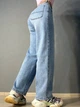 Джинси жіночі Dragon 8332 skater baggy jeans з ременем банани 26 блакитні - зображення 7
