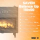 Стальная каминная топка SAVEN Balance Up Black 110х50 ECO 15 кВт с гильотиной (черный шамот) - изображение 6