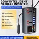 Інвертор живлення для автомобіля 12/24 до 220В перетворювач 200W без дисплея - зображення 3