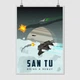 Постер Элита, Elite:Dangerous, San Tu, постер для геймера, космический корабль, sci-fi, A3 42×30 см (id3340) - изображение 1