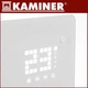 Электрический стеклянный конвектор Zelva Kaminer 26573 White напольный обогреватель 2.5 кВт терморегулятор и LED дисплей управление через Wi-Fi и пультом - изображение 7