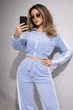 Женский костюм повседневный голубой 42-44 г1431.0277 - изображение 5