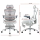 Офисное кресло Sihoo DORO C300 Pro Mesh White with footrest (DORO-C300-PRO-M102-JT) - изображение 15