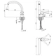 Смеситель для кухни Lidz Nicole 008F (k35) LDNIC008FCRM21877 Chrome - изображение 2