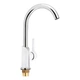 Смеситель для кухни Qtap Grand QTGRAWCR007F Chrome/White - изображение 1