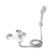 Смеситель для ванны Lidz Latwa 006 (с душевым гарнитуром) (k35) LDLAT006WHI45424 White - изображение 1