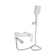 Смеситель для ванны Qtap Swan Cascada с поворотным изливом (с душевым гарнитуром) QTSWA260CRW45569 Chrome/White - изображение 1