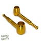 Курительная трубка металлическая Boss Pipe 420 Gold + Zip пакет в подарок - изображение 8