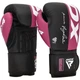 Боксерские перчатки RDX BOXING GLOVES REX F4 Черный, Розовый 12 унций (BGR-F4P 12) - изображение 3