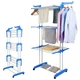Сушилка для одежды Garment Rack белая металлическая стойка-вешалка для сушки одежды - изображение 1