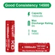 Акумулятор 14500/AA Li-Ion Vapcell INR14500 K10, 1000mAh, 8A, 4.2/3.6/2.5V, Red - зображення 2