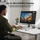 Док-станция 10-in-1 UGREEN CM841 2xUSB-C to DP1.4 4K240Hz (M4 Pro supported) 4xUSB-A3.2 10Gbps+USB-C 3.2 HUB 10Gbps, SD/TF-170MB/s, 3.5mm Jack для Mac Mini (M4 M4 Pro) M.2 NVMe SSD 8Tb MAX 10Gbps Black (65488) - изображение 5
