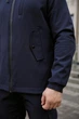 Мужская куртка Intruder Softshell удлиненная с защитой горла водоотталкивающая с капюшоном и с 4 карманами синяя/3XL - изображение 7