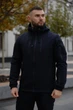 Мужская куртка Intruder Reef Softshell на микрофлисе с шевроном демисезонная с 10 карманами и капюшоном синяя/XL - изображение 1