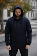 Мужская куртка Intruder Reef Softshell на микрофлисе с шевроном демисезонная с 10 карманами и капюшоном синяя/XL - изображение 4
