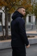 Мужская куртка Intruder Reef Softshell на микрофлисе с шевроном демисезонная с 10 карманами и капюшоном синяя/XL - изображение 6