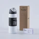 Термобутылка Owala FreeSip Shy Marshmallow белая с черным 710 мл из нержавеющей стали - изображение 1