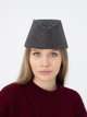 Пілотка з вовни D.Hats темно сірого кольору - зображення 1