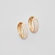 Серебряные серьги с позолотой Minimal 2225п - изображение 1