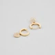 Серебряные серьги с позолотой Minimal DE8609 - изображение 3