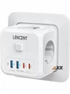 Сетевой фильтр разветвитель тройник 3EU розетки с выключателем + 2USB-C + 2USB-A Lencent PowerCube 4000W/16A Белый - изображение 1