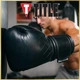 Боксерські рукавички для боксу з натуральної шкіри TITLE Boxing Ko-Vert Black 12 oz - зображення 1
