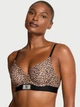 Комплект белья Victoria's Secret бюстгальтер и трусики шортики 1159864101 (Леопардовый 34D/M) - изображение 2