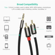 Аудіокабель UGREEN AV116 3.5mm Male to 2RCA Male Cable 5m Black (UGR-10591) - зображення 6