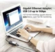Внешний сетевой адаптер USB to RJ45 Ugreen CR111 USB 3.0 Gigabit Ethernet Adapter 1Гбит/с (Black) - изображение 2