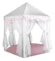 Детская палатка домик Kruzzel серо-розовый 123×123×140 см, складной игровой шатер для детей - изображение 1