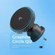 Автодержатель с беспроводной зарядкой Proove Graphite Circle Qi2 15W Black - изображение 6