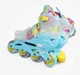 Комплект роликов с защитой 80-189S Best Roller колеса PU светящиеся. Multicolor (размер 35-38) (186067) - изображение 3