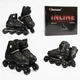 Роликовые коньки 921-17 L Best Roller колеса PU светятся. Black (размер 39-41) (186086) - изображение 2