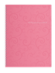 Книга канц. на спіралі А4 80арк # офс. BUROMAX 2446-610 Barocco рожева, пластик. обкл. (5) /BM.2446-610/ - изображение 1