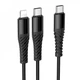 Кабель 2 в 1 (Lightning + USB-C) 2.4A 1.2 м Hoco X123 - зображення 1