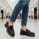 Лоферы женские замшевые MYZ 0911 PURPLE весна лето осень из натуральной замши. Размер 39 - изображение 8