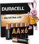 Щелочные батарейки Duracell AA (LR6) MN1500 Basic 6 шт (5000394142183) - изображение 1