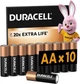 Щелочные батарейки Duracell Basic AA 1.5V LR6 10 шт economy pack (5000394152496) - изображение 1