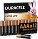 Щелочные батарейки Duracell AAA (LR03) MN2400 12 шт large pack (5000394109254/5000394203389) - изображение 1