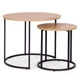 Набір журнальних столиків ModernHome by Multistore Loft 2 шт круглі Світлий дуб (5905817010233) - зображення 2