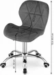 Krzesło biurowe Leobert Avola obrotowe z szerokim oparciem Szaro-białe (5903332061693) - obraz 7