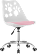 Krzesło biurowe Leobert Print obrotowe Biało-różowe (5903332061860) - obraz 1