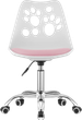 Krzesło biurowe Leobert Print obrotowe Biało-różowe (5903332061860) - obraz 2