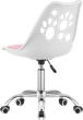 Krzesło biurowe Leobert Print obrotowe Biało-różowe (5903332061860) - obraz 4