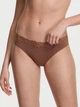 Трусики-бікіні Body by Victoria Stretch Cotton з мереживною талією - колір Coconut Brown XXL (11263053) - изображение 2