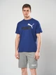 Футболка хлопковая длинная мужская Puma Essentials Graphics 68470879 S Blue Jewel (4069162038050) - изображение 1