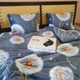 Постільна білизна KoTetextile плюшева велюрова сімейний 150-215 см (2шт) 70-70 2шт з резинкою кульбабки бірюзовий - зображення 3